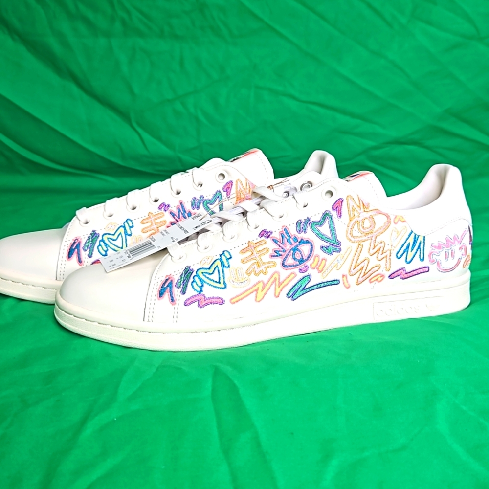Adidas Stan Smith Pride men's embroidered leather sneakers